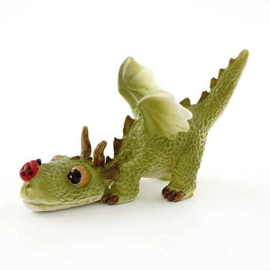Mini Dragon with Ladybug Statue