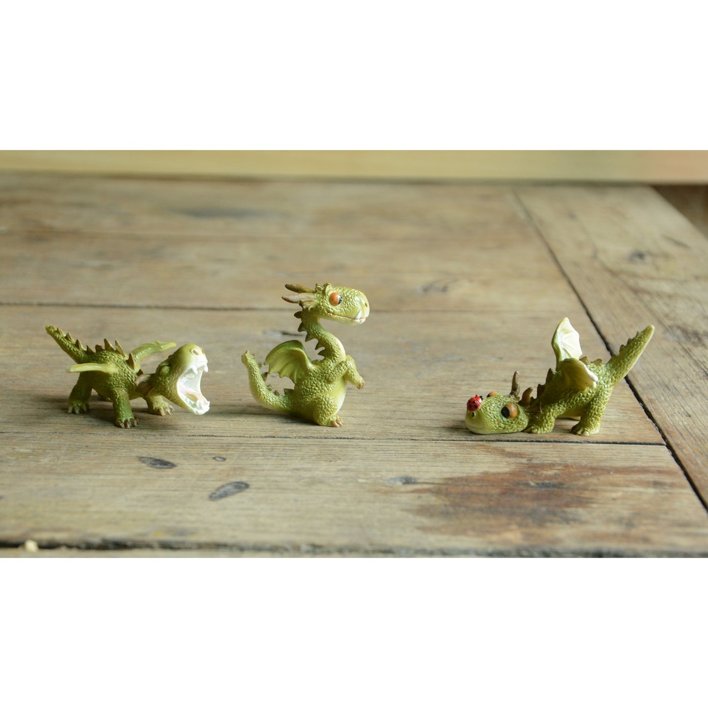 Mini Dragon with Ladybug Statue