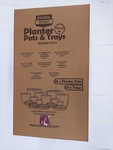 Plastic Plant Pots with Saucers